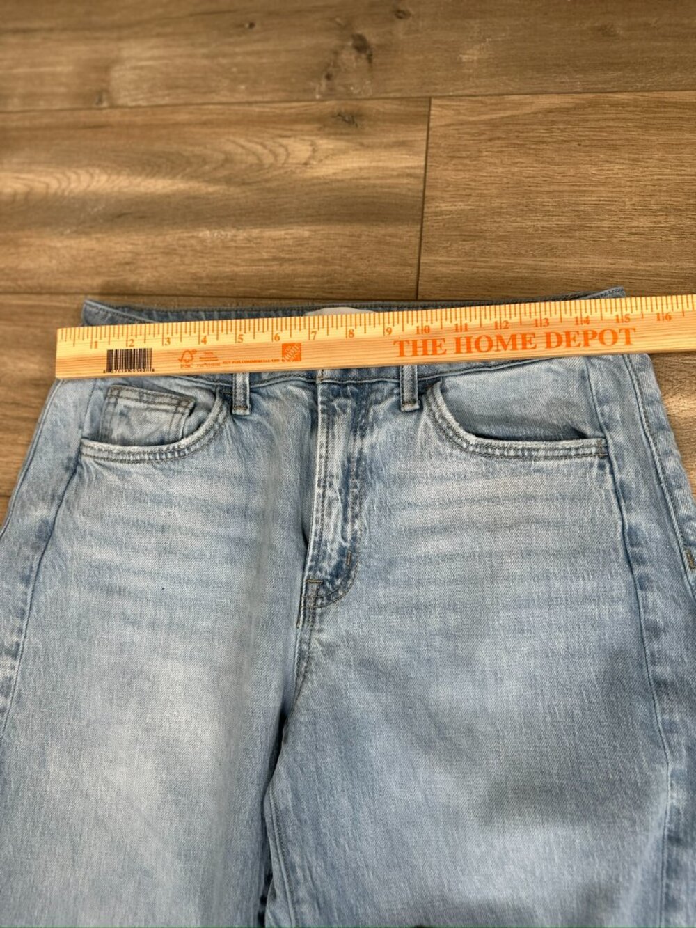 VERVET Blue Barrel Leg Jeans Light Wash High Rise Denim See Measurements - Picture 4 of 6